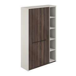 RF.503.PG.DA.PG.R / Шкаф высокий (для одежды) со стеллажом, 1240х410х1994 / корпус: жемчужно-серый, фасады: дуб адриа