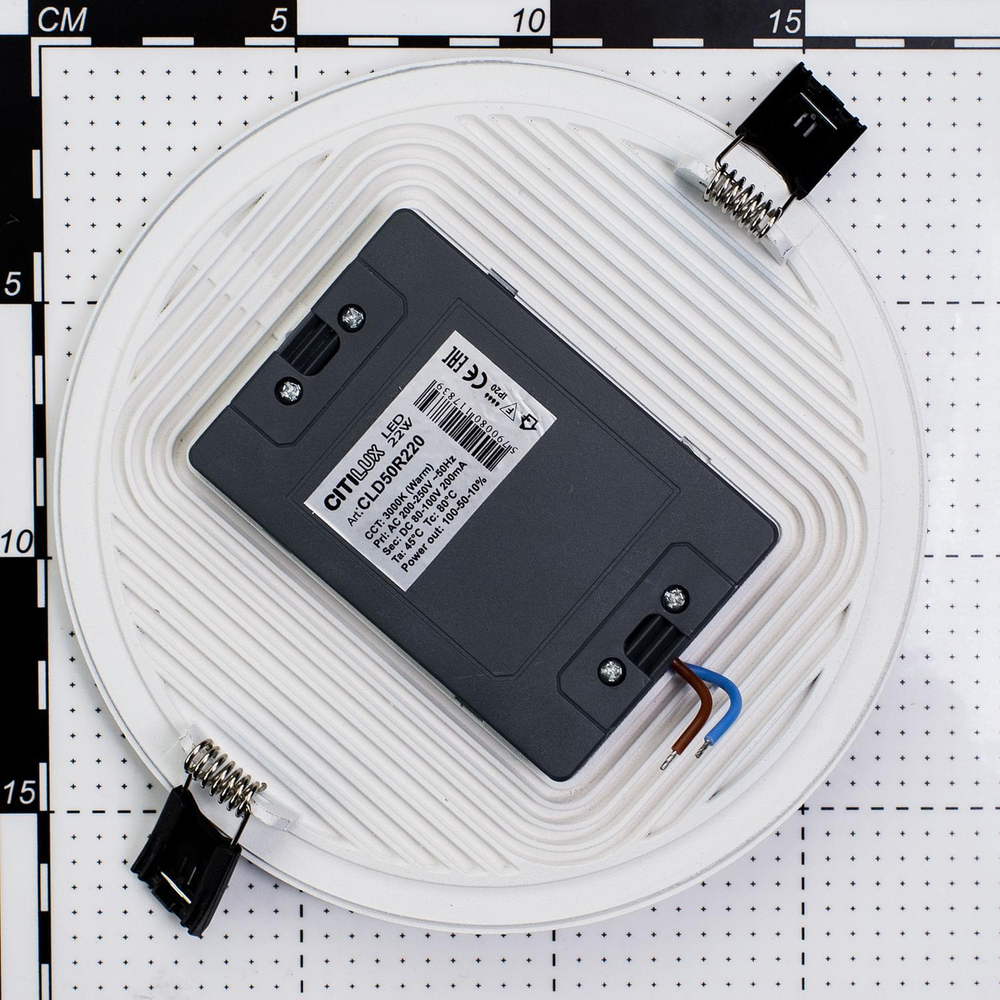 Citilux Омега CLD50R220 LED Встраиваемый светильник с диммером Белый