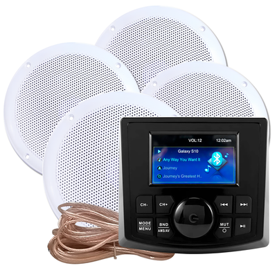 Комплект влагостойкой акустики для бани, сауны и хамама - AQUA Music DB001 VISATON белый 4