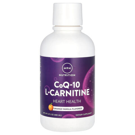 MRM Nutrition, жидкий коэнзим Q-10 и L-карнитин, апельсин и ваниль, 480 мл (16 жидк. унций)