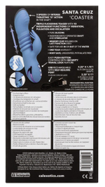 Голубой вибромассажер-кролик Santa Cruz Coaster (Цвет: голубой)