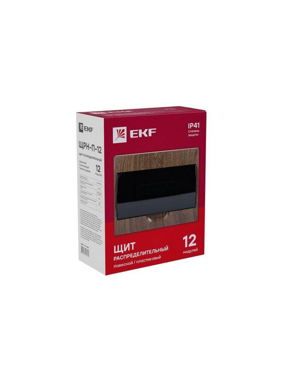 Щит ЩРН-П-12 IP41 темное дерево PROxima EKF pb40-n-12-dark