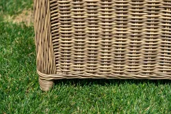 "Бергамо" плетеный центральный модуль дивана, цвет соломенный