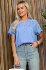 Блуза Колокольчик (голубая) Б13406-18М LT Collection