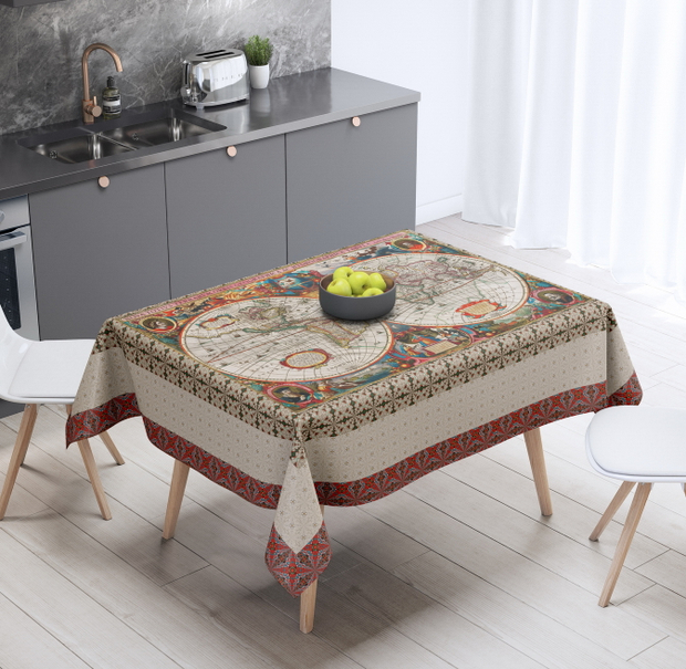 Скатерть "Средневековая карта мира 3"