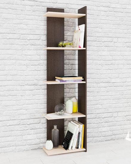 Стеллаж РОМЕО-7 венге / дуб молочный