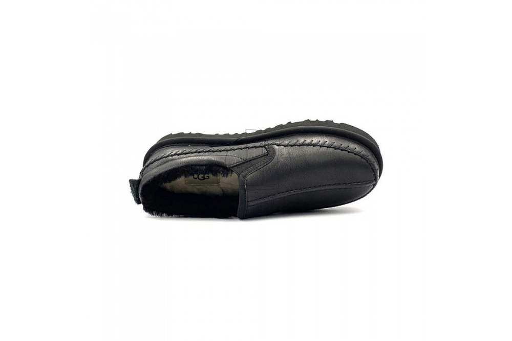 UGG Stitch Slip Leather Black