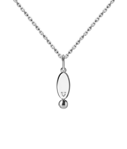 Подвес из серебра со вставками из выращенного бриллианта