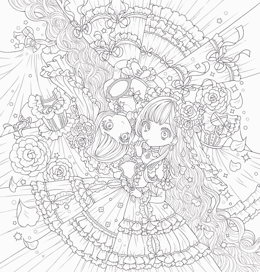 Romantic Gothic. Coloring book