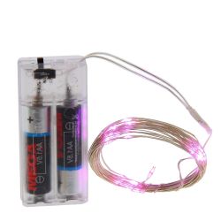 GAEM Электрогирлянда (30 фиолетовых LED, 1 реж свеч, серебр шнур, 1 W), L3м, 2хAA н/п