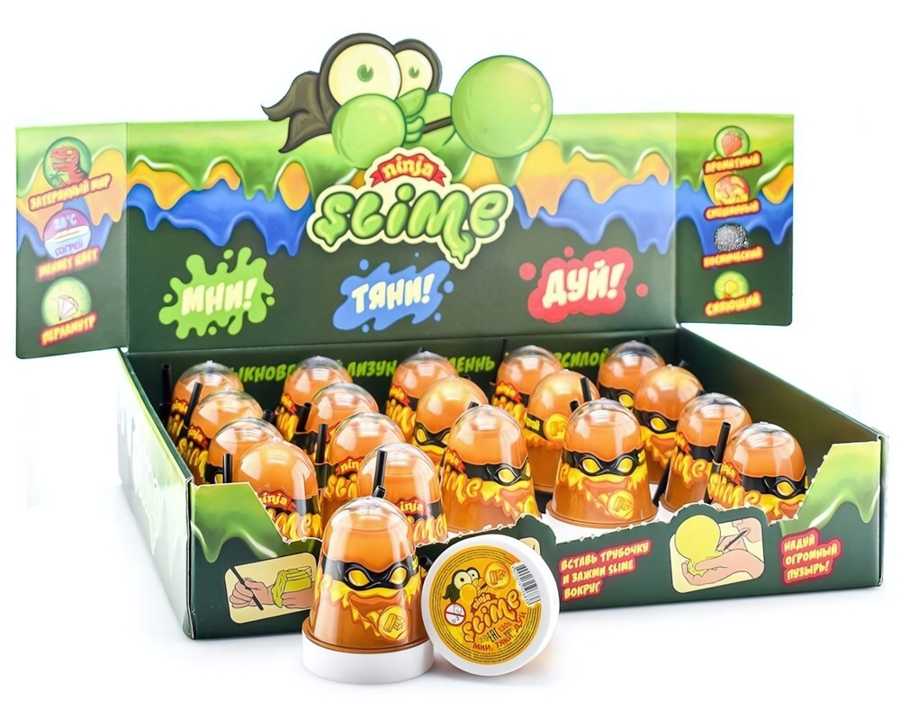 Лизун "Slime "Ninja", золотой, 130 г.
