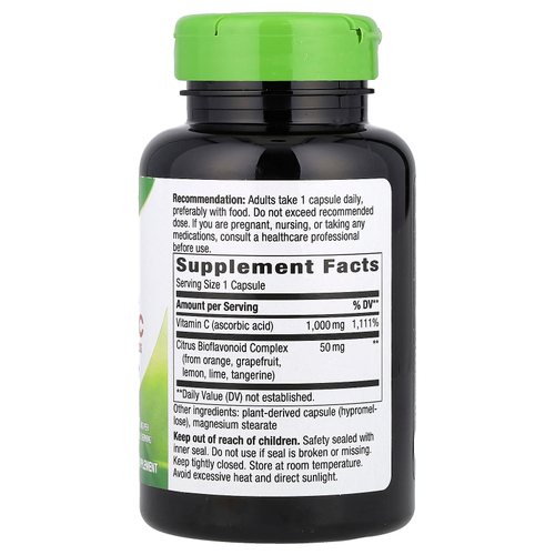 Nature's Way, витамин C с биофлавоноидами, 1000 мг, 100 веганских капсул