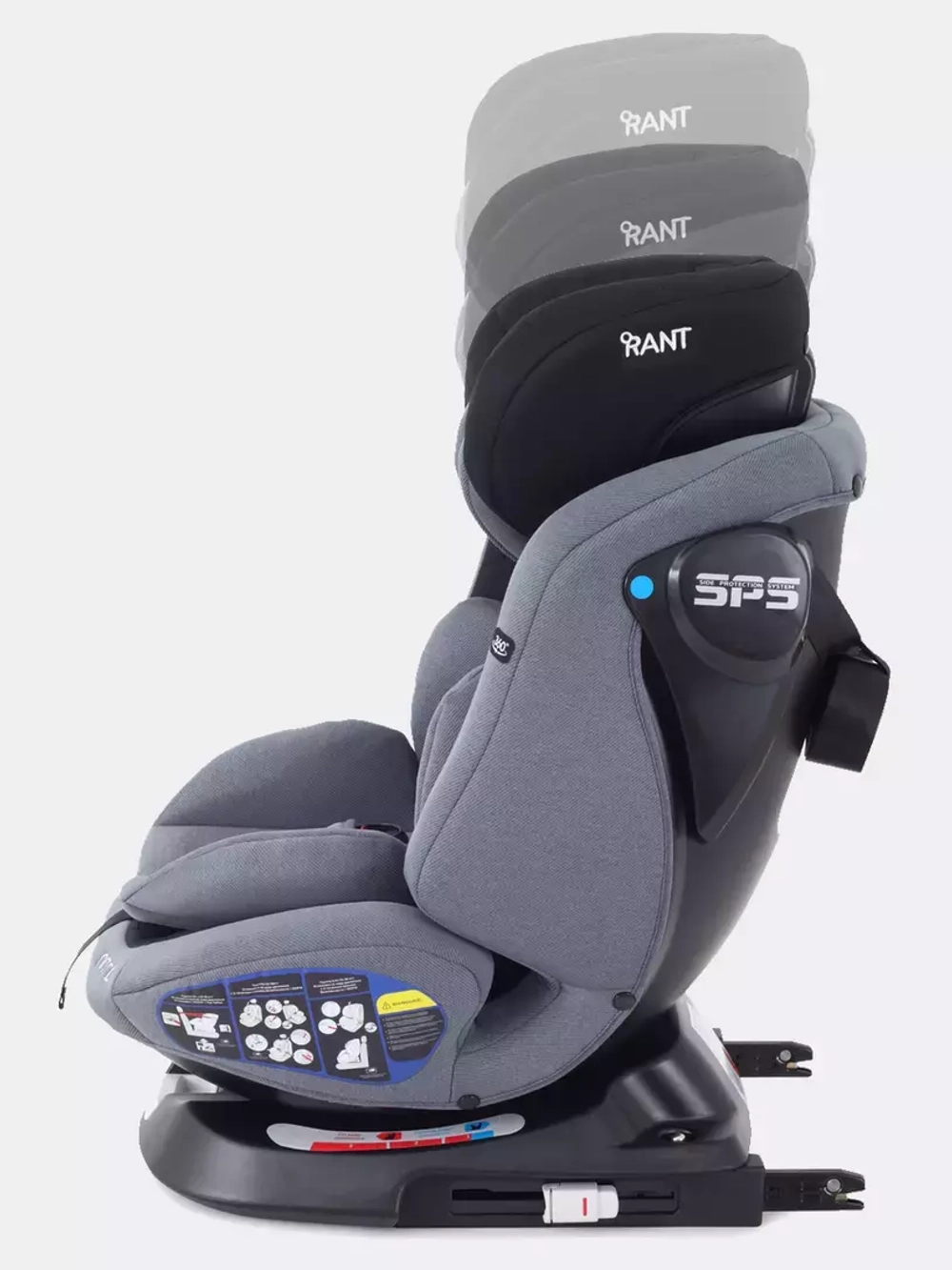 Автокресло Rant Nitro isofix 0/1/2/3 (0-36кг) Grey/Black