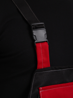 Полукомбинезон рабочий на молнии черный плотный на лямках