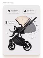 Коляска MONTANA X ECCO (3 в 1) (RIKO BASIC) 15 Ivory beige (бежевый)