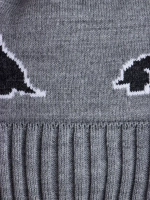 Шапка зимняя для мальчика на завязках и снуд