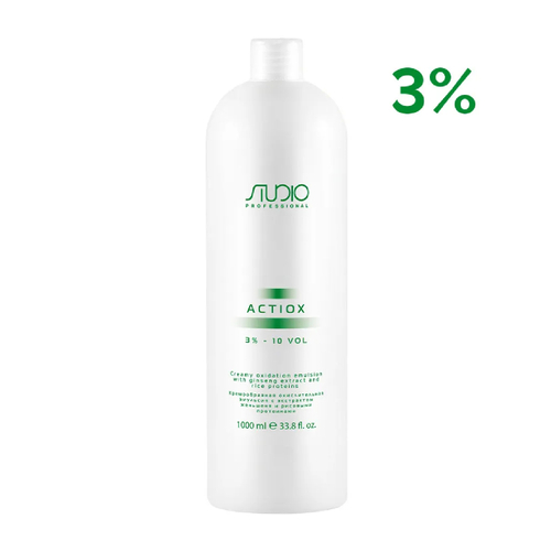 Kapous Studio Professional Кремообразная окислительная эмульсия с экстрактом женьшеня и рисовыми протеинами 3% «ActiOx», 1000 мл