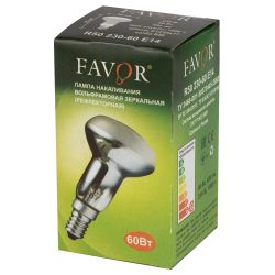 Лампа Favor R50 230-60 E14 60Вт 230В рефлектор с отражателем | Favor