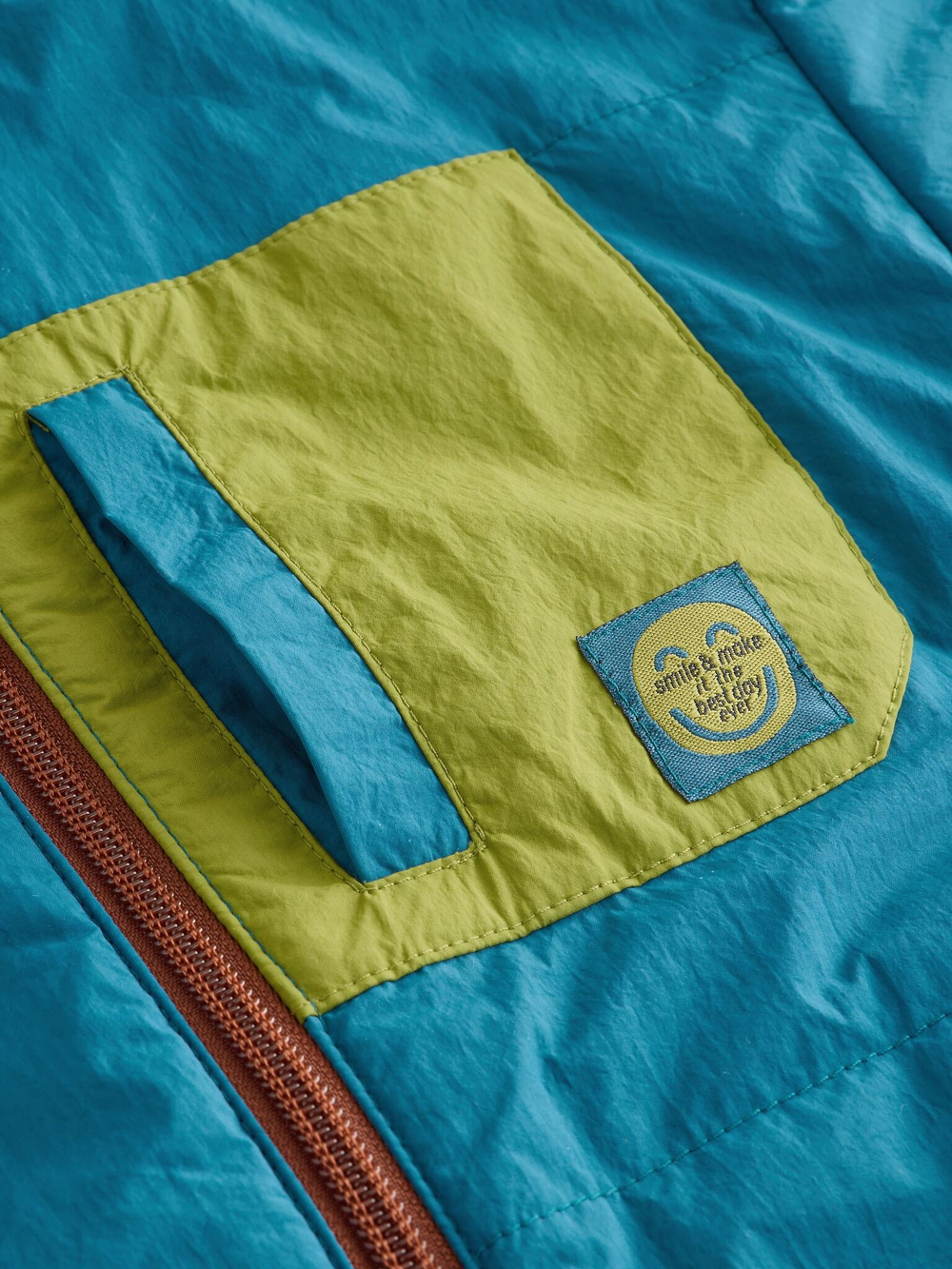 Куртка двусторонняя с капюшоном Next Q60-462, Синий, Бежевый