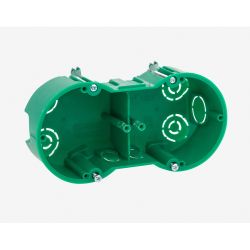 Коробка установочная ЭРА KUP-2-70-45 черная 2х местная 141х70х45мм для полых стен саморезы металлические лапки IP20