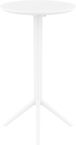 Стол пластиковый барный складной Siesta Contract Sky Folding Bar Table 60, белый