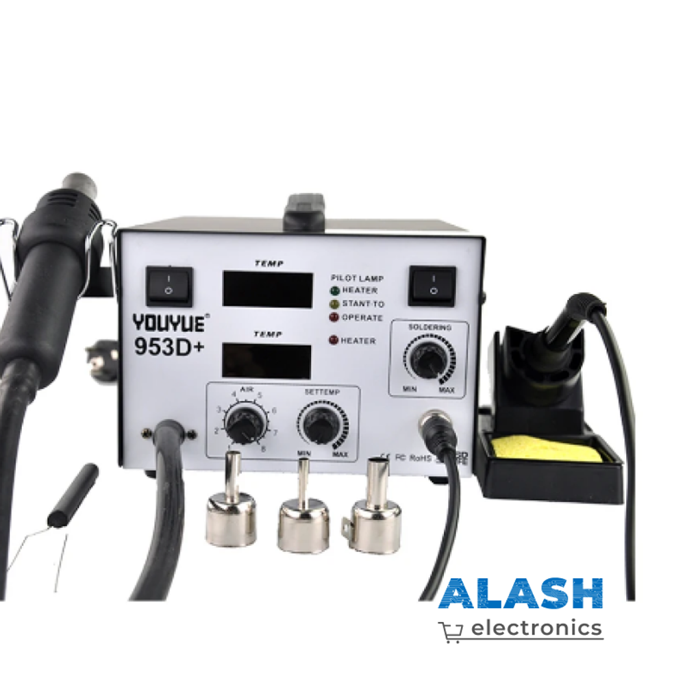 YOUYUE 953D + 2 в 1 Электрическая паяльная станция YOUYUE 953D +