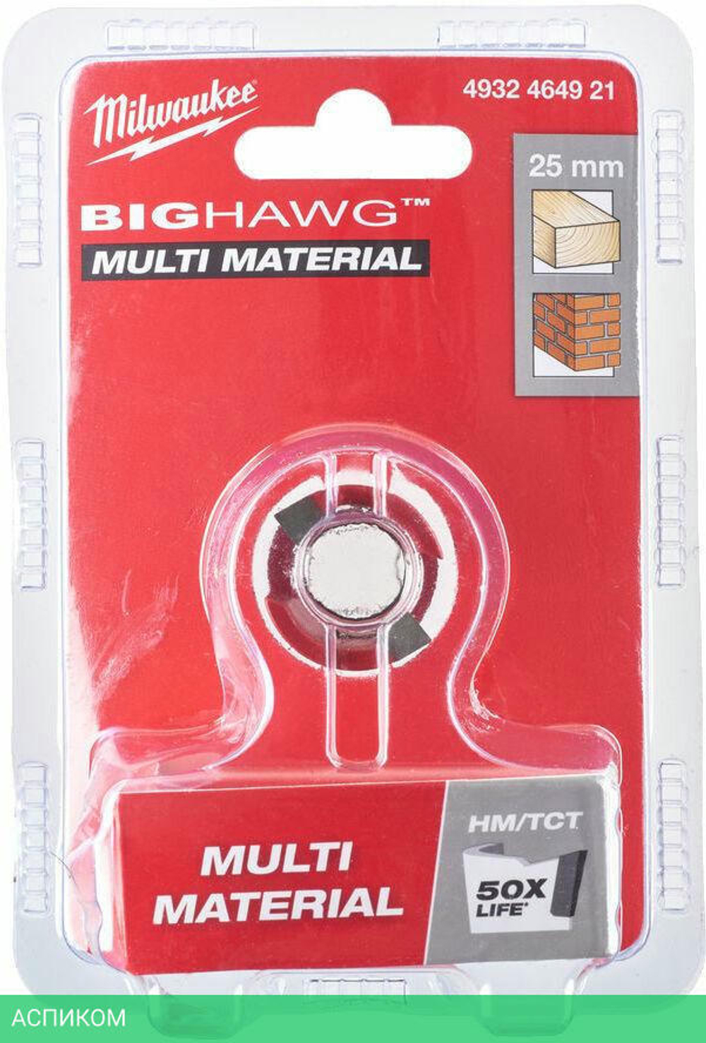 Коронка Milwaukee Big Hawg 25мм (4932464921)