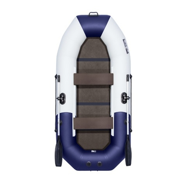 Лодка ПВХ Таймень NX 270 С(слань) "Комби" светло-серый/синий