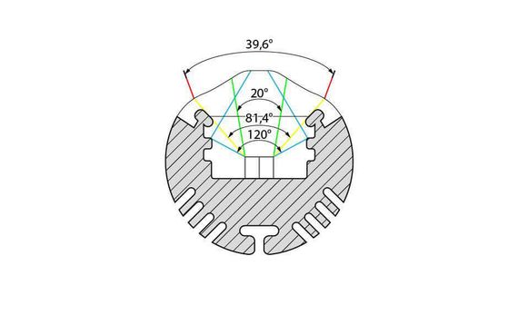 Профиль с рассеивателем Arlight ALU-ROUND-2000 ANOD+LEN30 015527