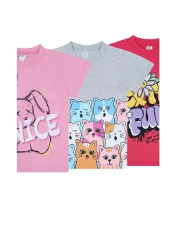 Футболка для садика и школы.девочка.набор 3 шт