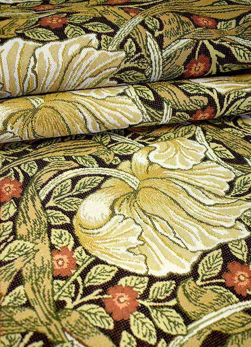 Гобеленовая ткань Тюльпаны коричневые ширина 150 см