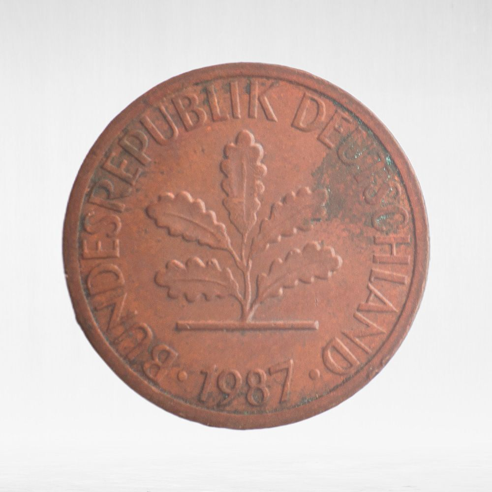 Germany, 1 Pfennig, 1987, (Hamburg Mint - "J"), VF