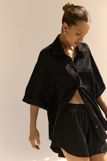 Рубашка с коротким рукавом MYKONOS Чёрный