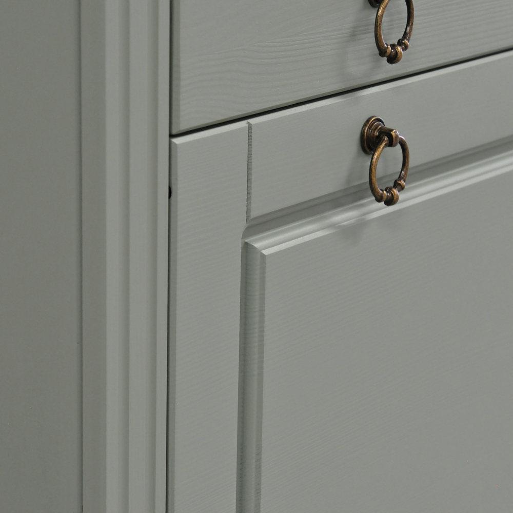 Обувница для прихожей Неаполь, 3 двери с ящиком, деревянная, зеленый