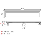 Трап душевой GAPPO 70*600мм G86007-4