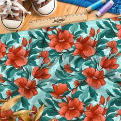 Ткань премиум габардин танцующие цветы