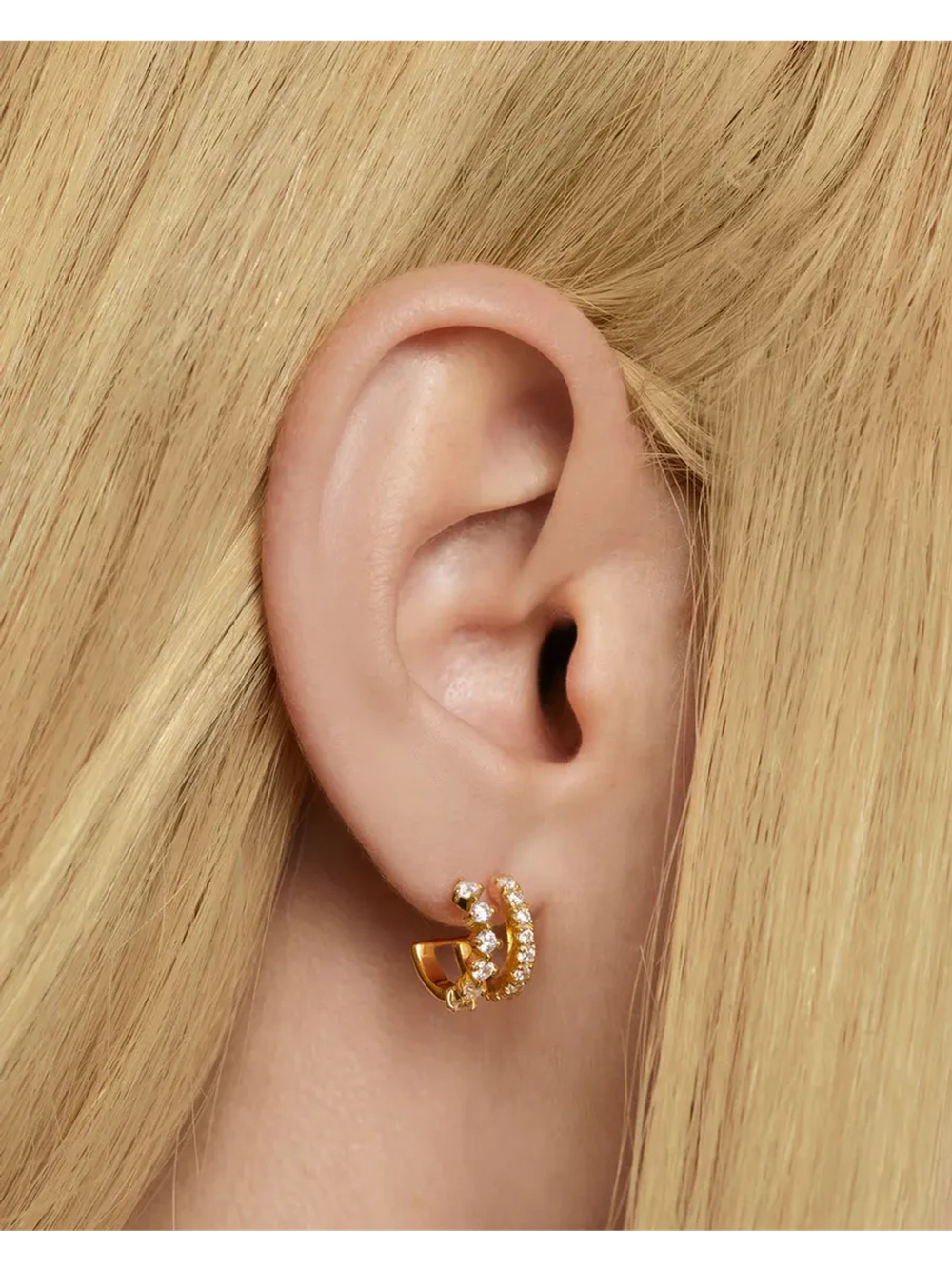 Серьги Rubi серебро 925 пробы покрытое золотом