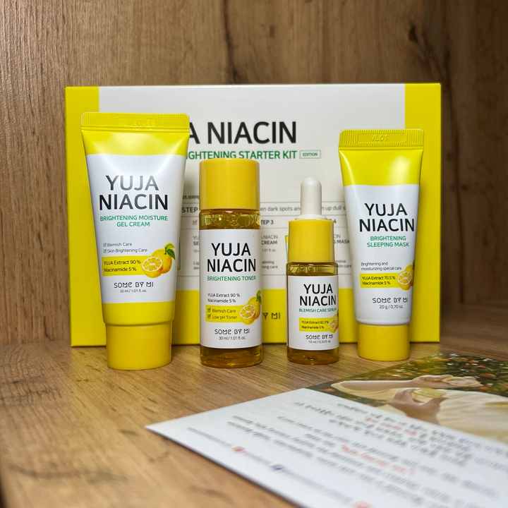 Набор для лица Some By Mi Yuja Niacin 30 Days Brightening Starter Kit для выравнивания тона кожи (тонер, сыворотка, гель-крем, ночная маска)