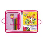 Папка для труда на молнии с ручками ПИФАГОР А4, 1 отделение, пластик, органайзер, "Fluffy akita", 272227