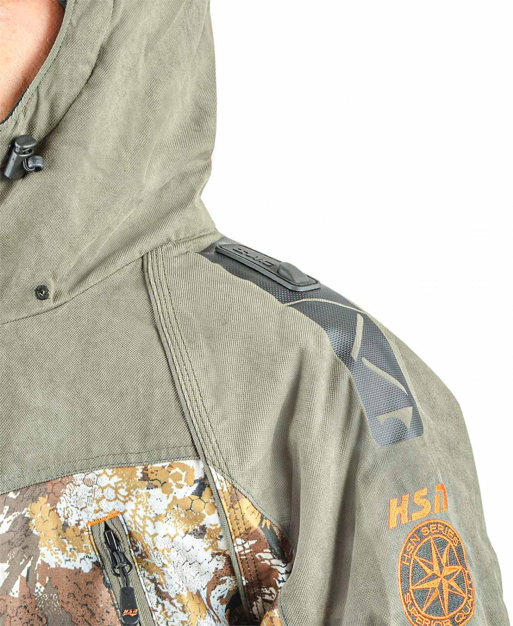 Шапка зимняя двусторонняя WINTER -380 HSN, флисовая, черный + зеленый / хаки