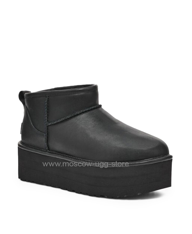 ULTRA MINI PLATFORM LEATHER-black