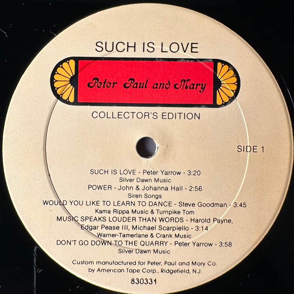 Peter, Paul & Mary ‎– Such Is Love (США 1983г.)