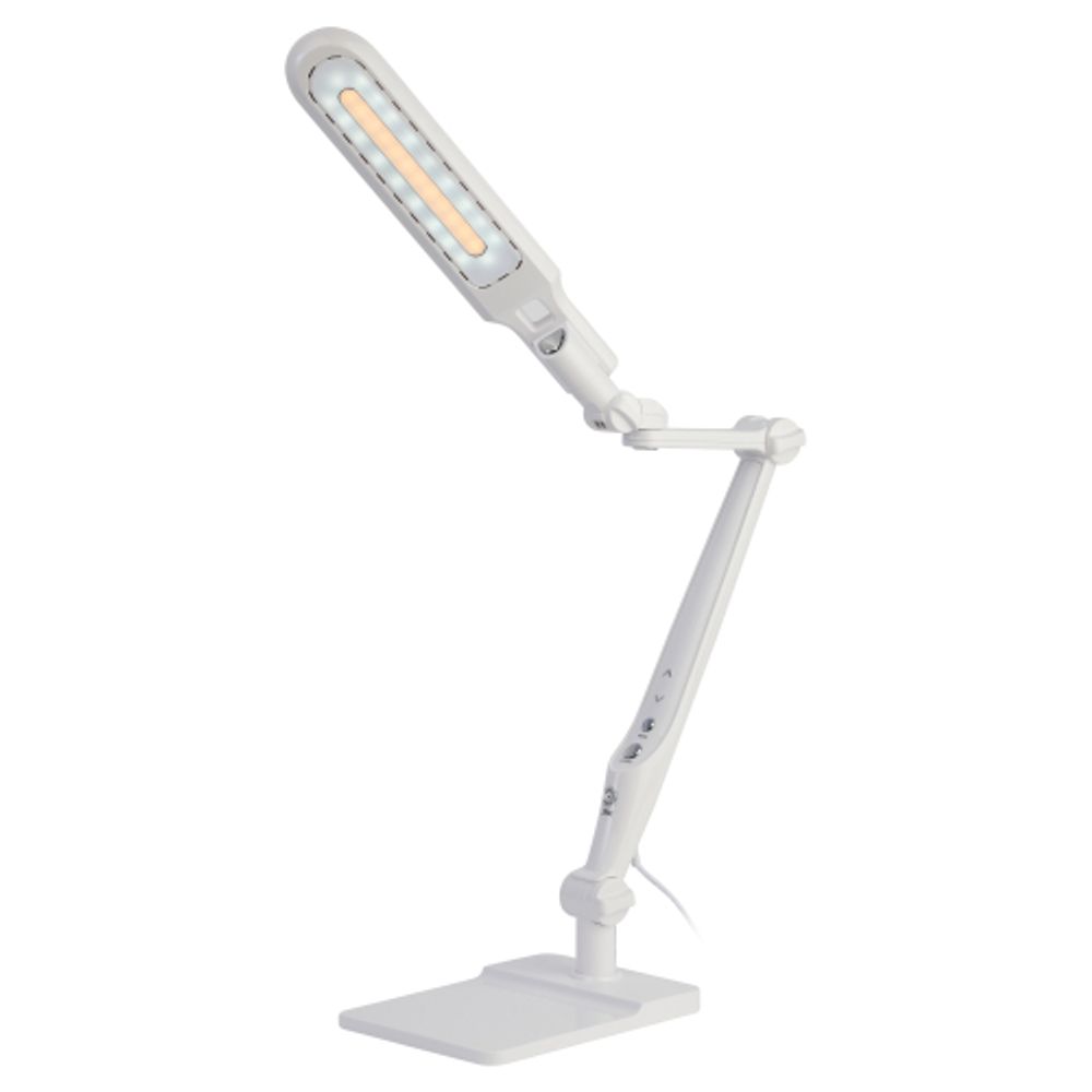 Настольный светильник ЭРА NLED-497-12W-W светодиодный на струбцине и с основанием белый