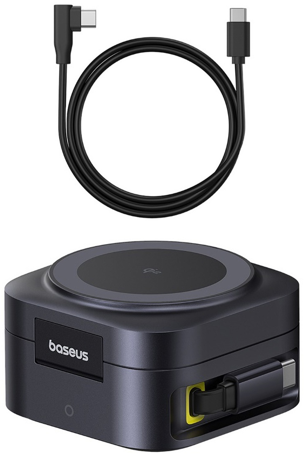 Зарядное устройство Baseus PicoGo 2-in-1 Qi2 15W + USB-C 67W USB Type-C черный