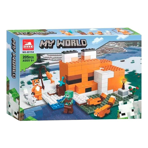 Конструктор Майнкрафт "Лисья хижина" 205 дет.