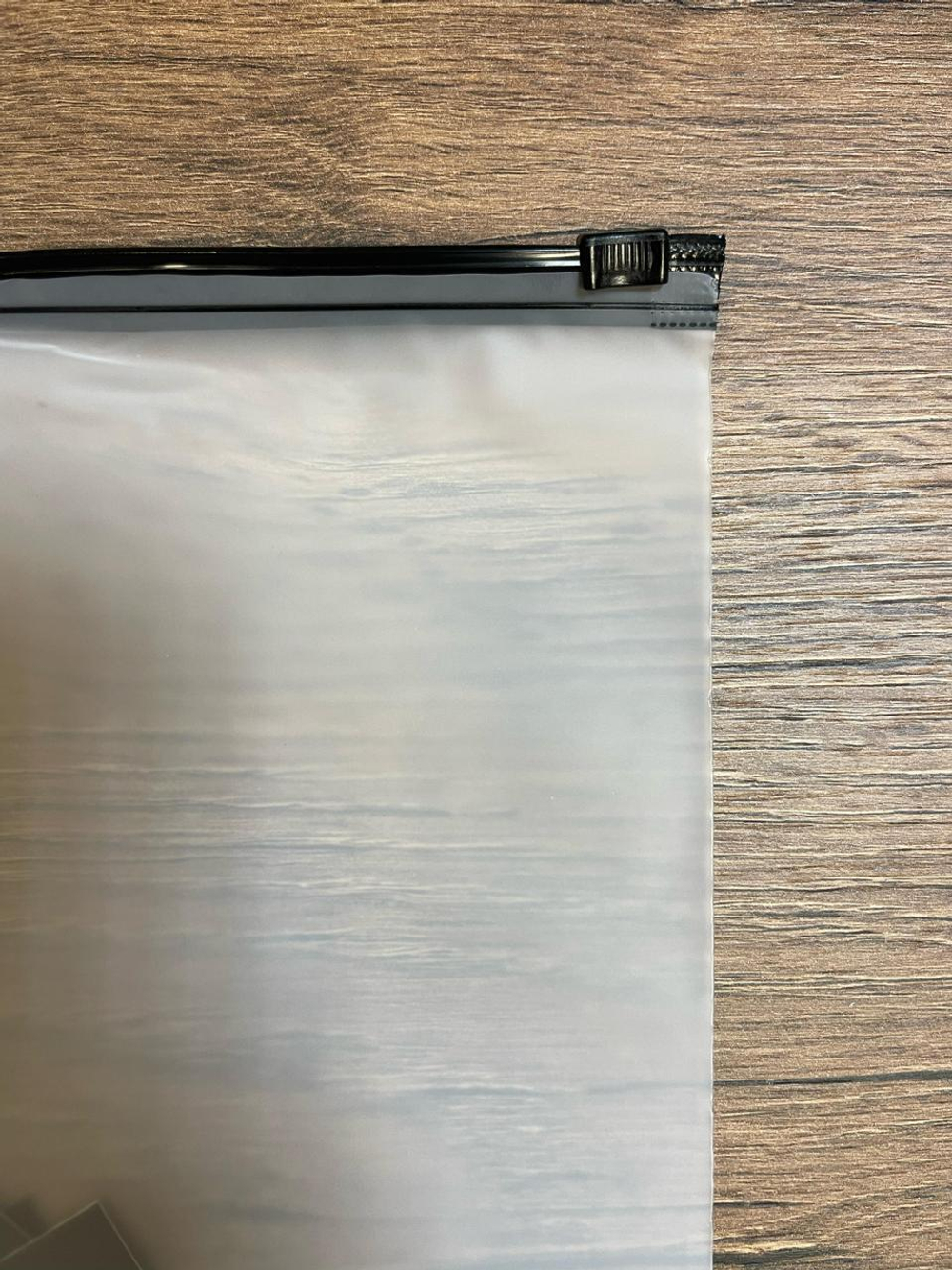 Пакет с застёжкой слайдер с черным бегунком матовый 25*25 60 мкм