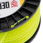 Леска для триммера витой квадрат, 2,0мм х 357м, на DIN катушке FLEX CORD Denzel