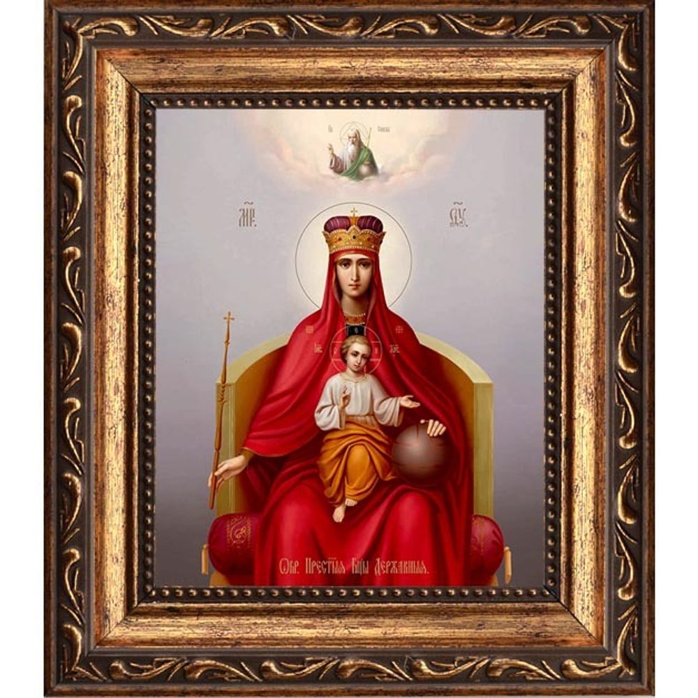 Державная икона Божьей Матери на холсте.