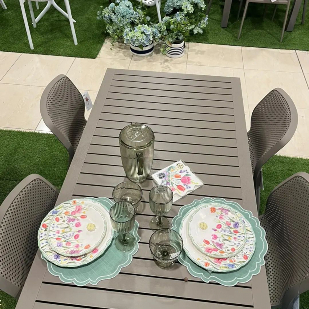 Стол пластиковый обеденный Nardi Cube 120x70, тортора