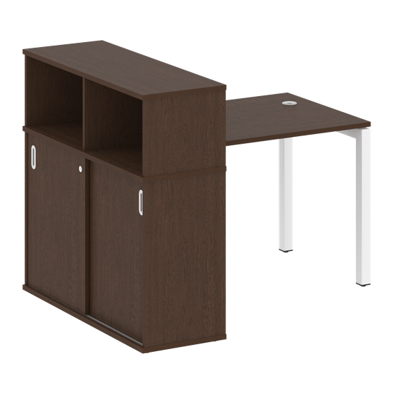 Метал Систем Куатро Стол письменный с шкафом-купе на П-образном м/к 50БП.РС-СШК-3.1 Т